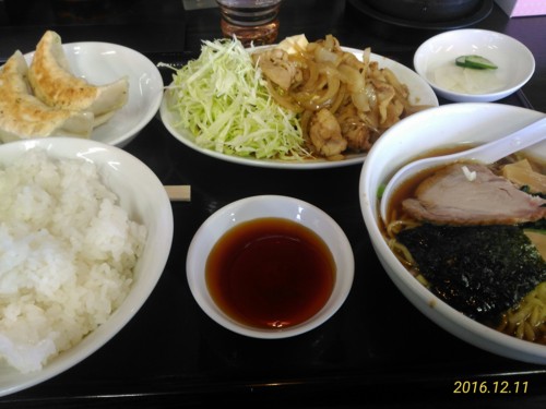 豚の生姜焼きラーメン餃子セット＠東京亭