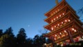 [空][寺]五重塔と月と金星