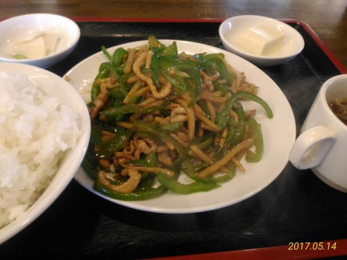 肉ピーマン炒め定食@南京亭
