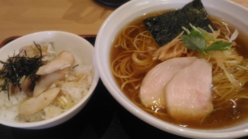 平子煮干葱そば＋ミニチャーシュー丼