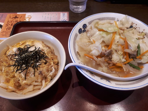 タンメン、ミニ玉子丼