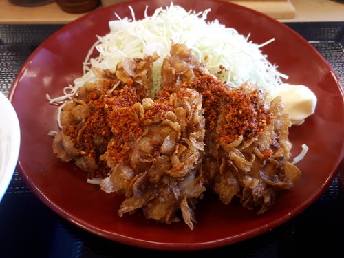コーンフレークかつ定食