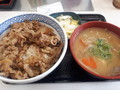 [吉野家][☆][丼]朝牛セット（並盛変更＋豚汁変更）