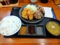 [からやま][☆☆]合盛定食(味噌から揚げ)