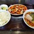 [東京亭][ラーメン]酢豚とラーメン餃子セット