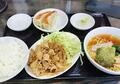 [東京亭][☆☆]豚の焼肉とラーメン餃子セット