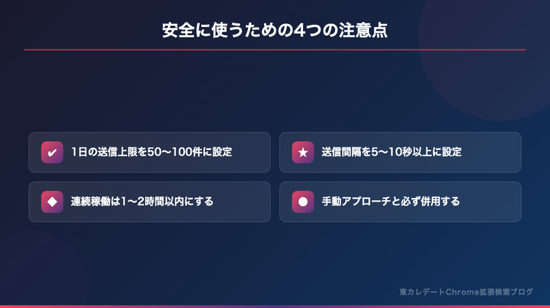 安全に使うための4つの注意点
