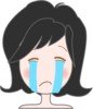 涙を流す女の子