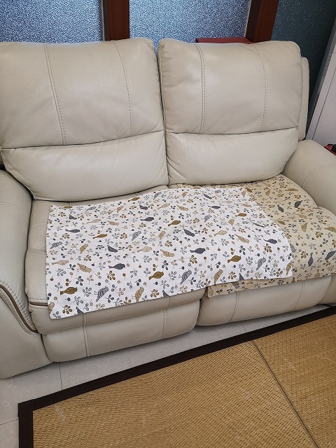 手作りソファーカバー 3時間で完成！リクライニング式ソファーカバーの作り方 ミニチュアで