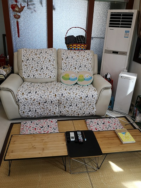 手作りソファーカバー リクライニング可動式ソファーカバーを作りました☆久々のハンドメイド