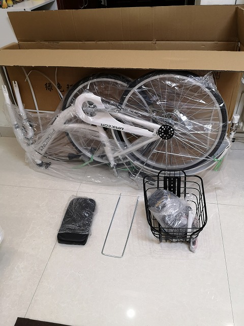 中国河南省開封市、通販で自転車を買うと自力で組み立てないといけ