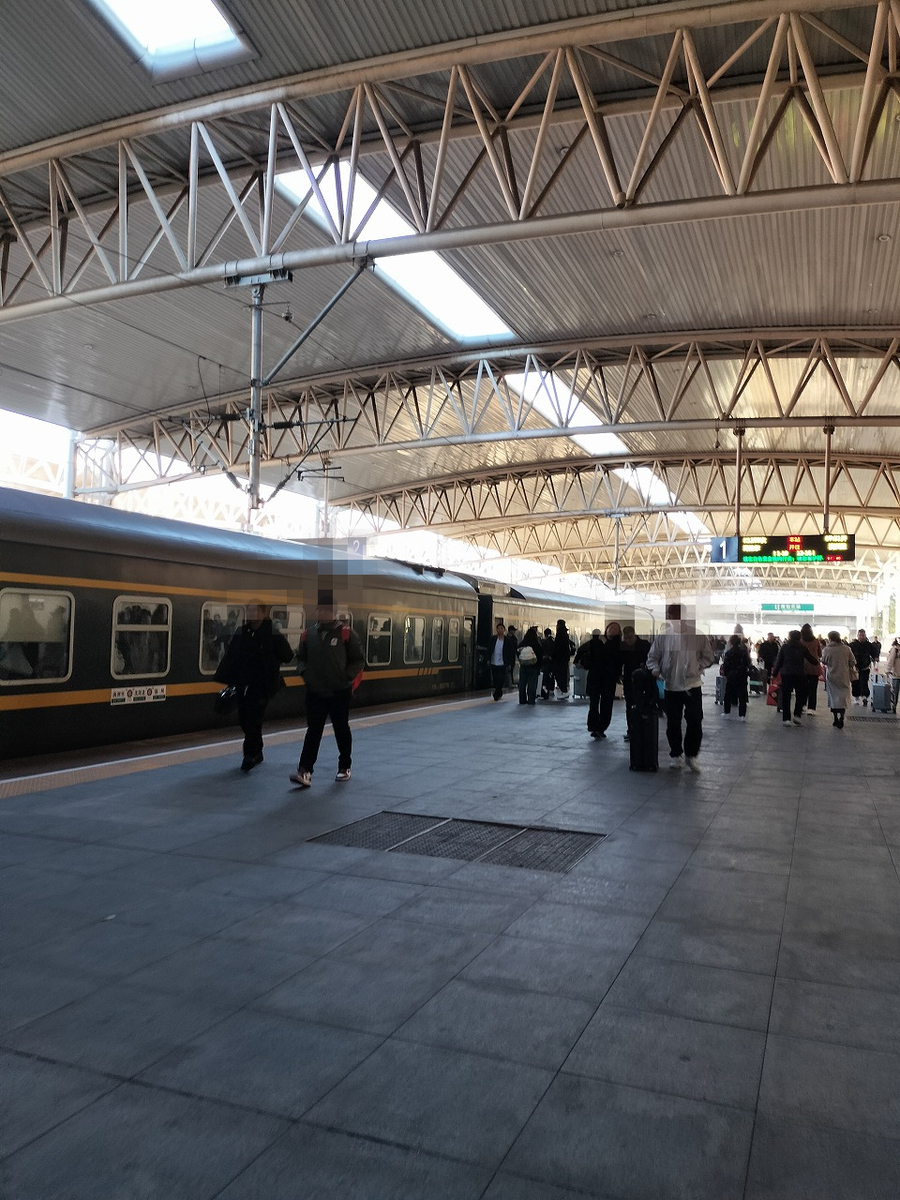 ハイラルから満洲里へ 中国モンゴル自治区草原の中を走る列車