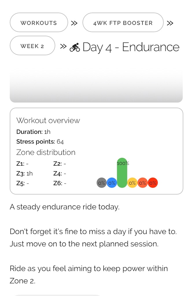 Zwift - 4wk FTP Booster Week 2 Day 4 - おじさんの悪あが記