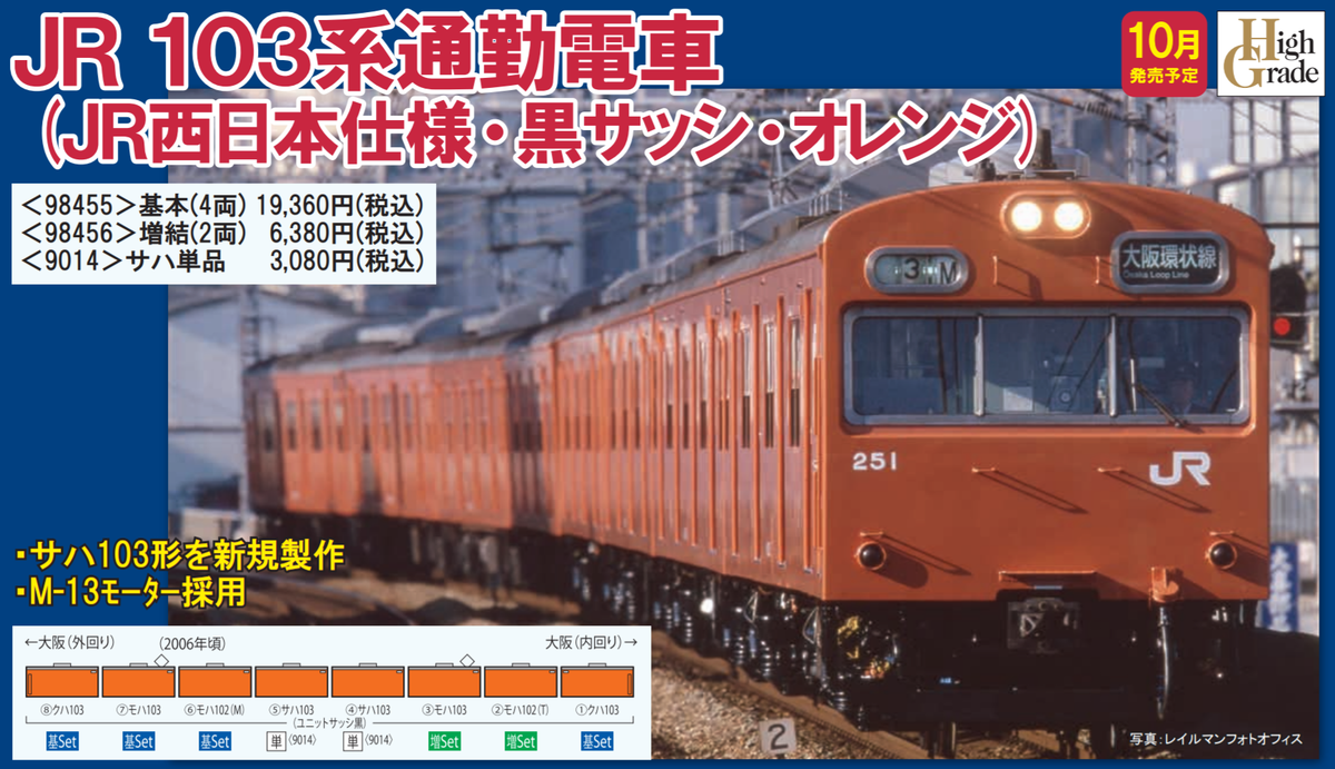 98455/98456 JR 103系 基本セット オレンジ TOMIX 6両
