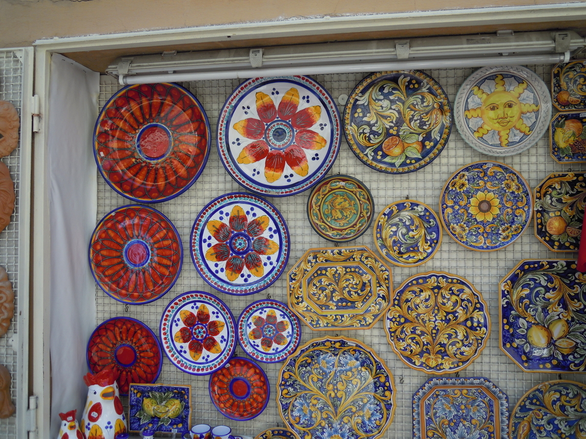 イタリア陶器　シシリア島タオルミナにて購入 イタリア陶器シシリア島タオルミナにて購入