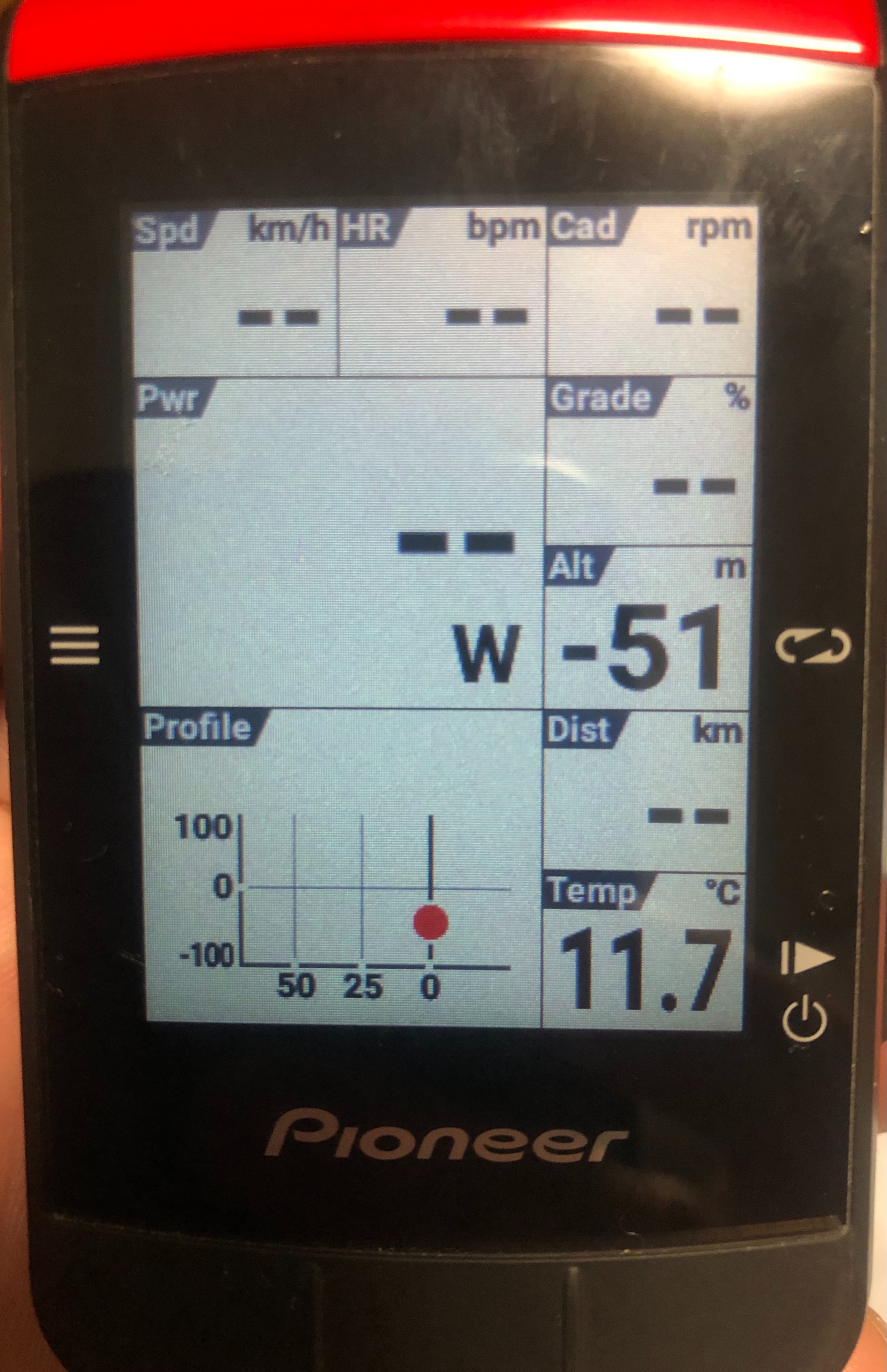 pioneerパワーメーターのパワーメーターモードへの移行方法(GARMIN