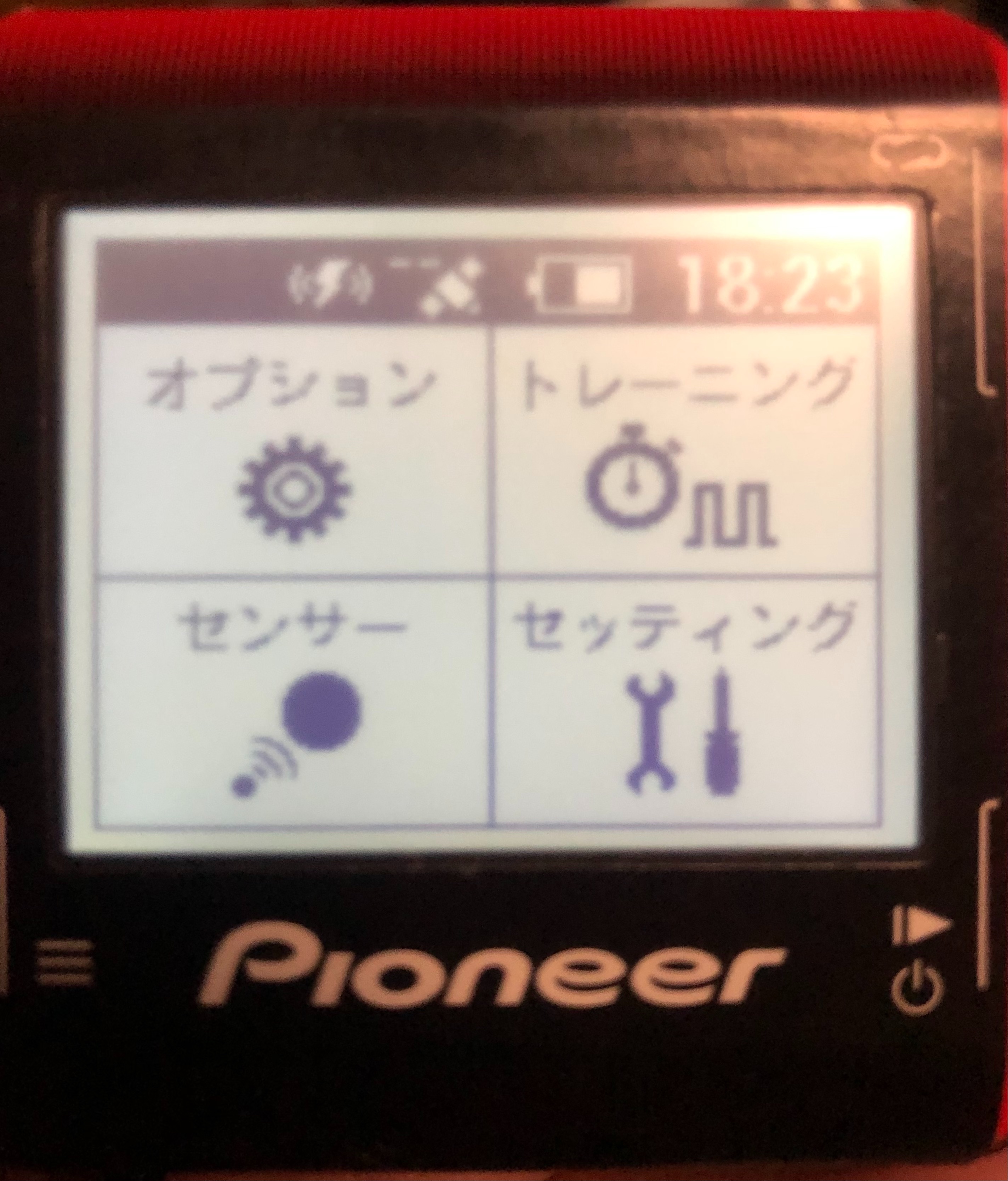 pioneerパワーメーターのパワーメーターモードへの移行方法(GARMIN