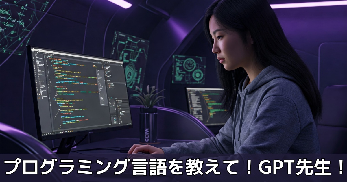 プログラミング言語を教えて!GPT先生!