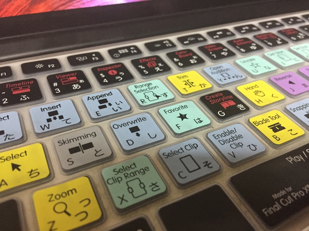 KB keyboards ファイナルカット用 キーボード A1243 アップル Mac Final cut KB Covers Final Cut用ショートカットプリントキーボード JIS配列