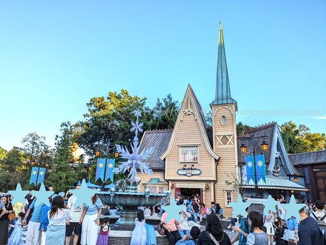 ★香港ディズニーランド限定　アナ雪エリア　壁掛け時計　訳あり ☆香港ディズニーランド限定 アナ雪エリア 壁掛け時計 訳あり