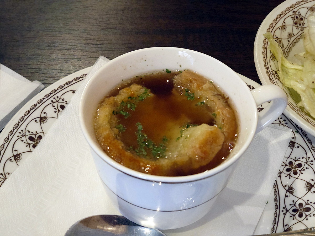 この日はオニオンスープでした