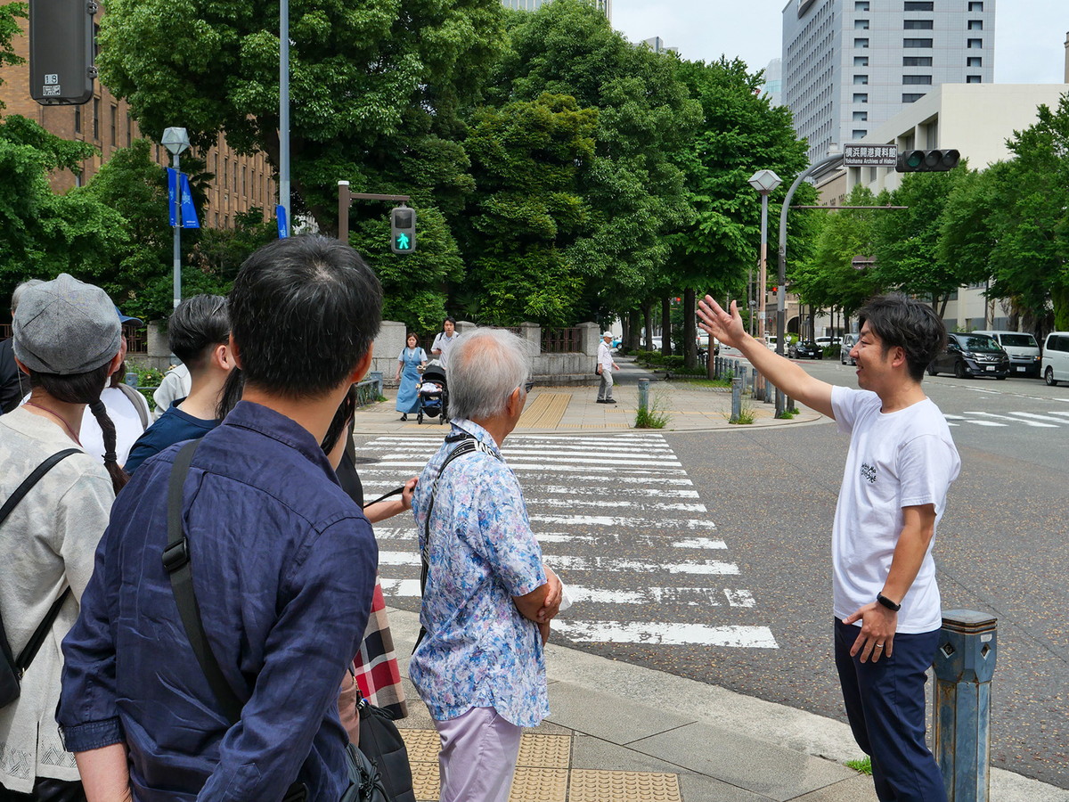 ガイドをつとめた横浜ファンカンパニーの横内さん