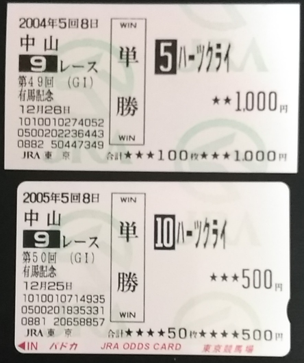 コイントス 2004年 有馬記念 単勝馬券