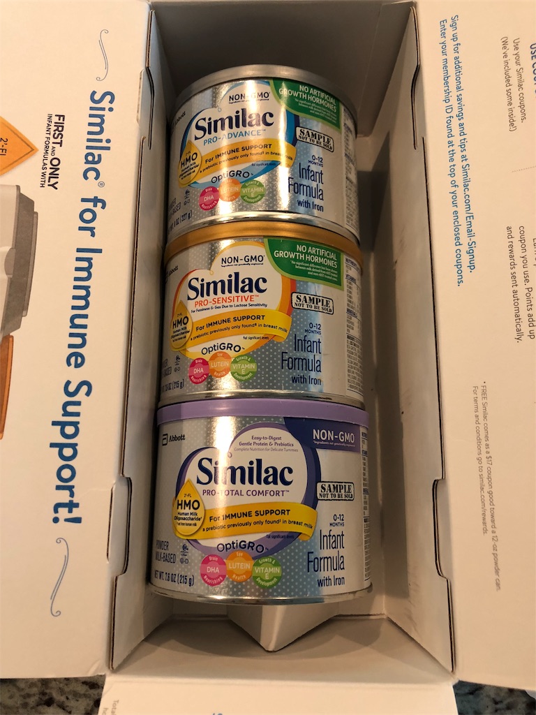 Similac Sensitive 粉ミルク （アメリカでベビー用品サンプルを