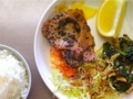 [ごはん]豚肉のごま焼き、五色和え