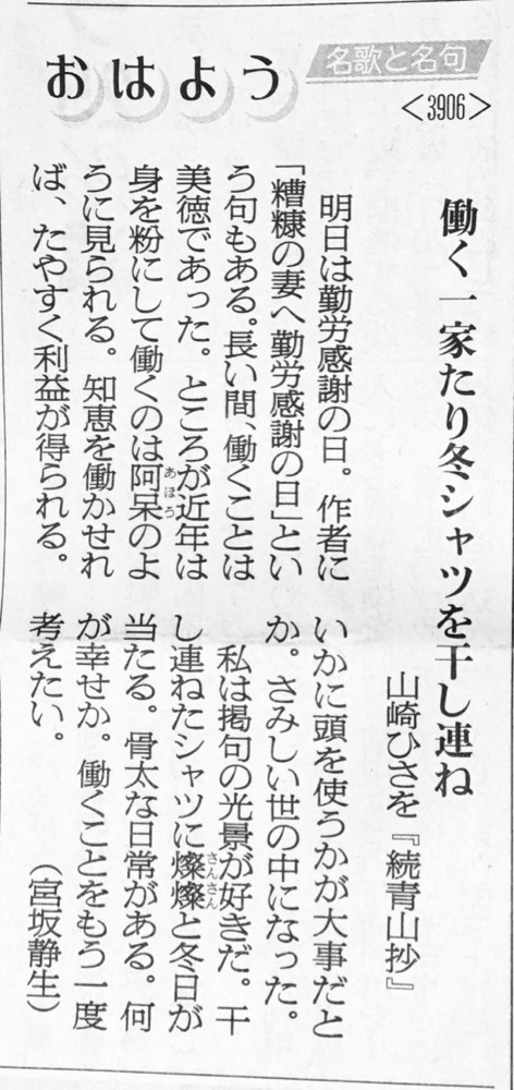 冬晴れのシャツ