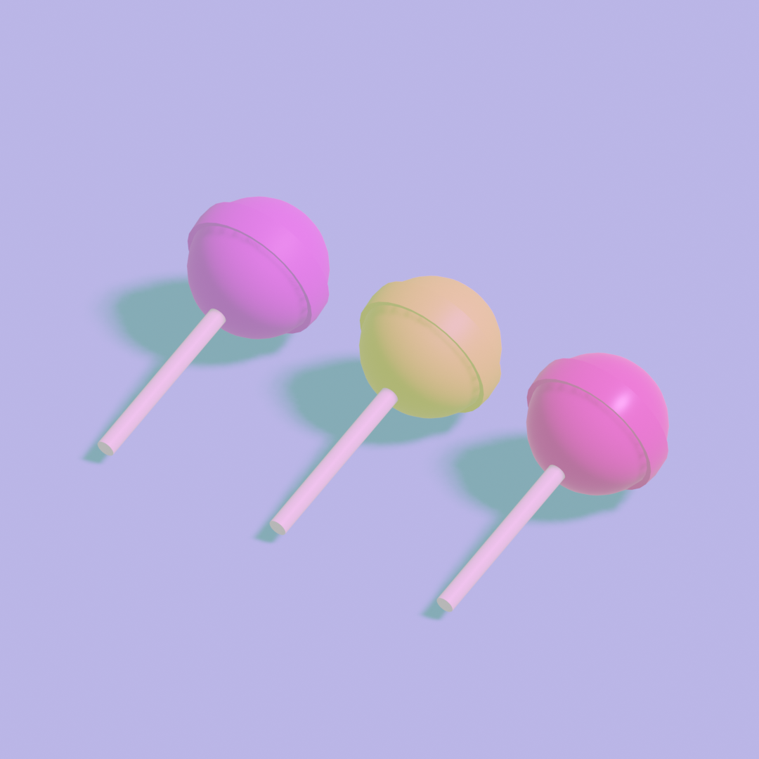 Blender学習 6 ゆめかわいいロリポップキャンディーを作ってみる 伊勢湾岸ミッドナイト