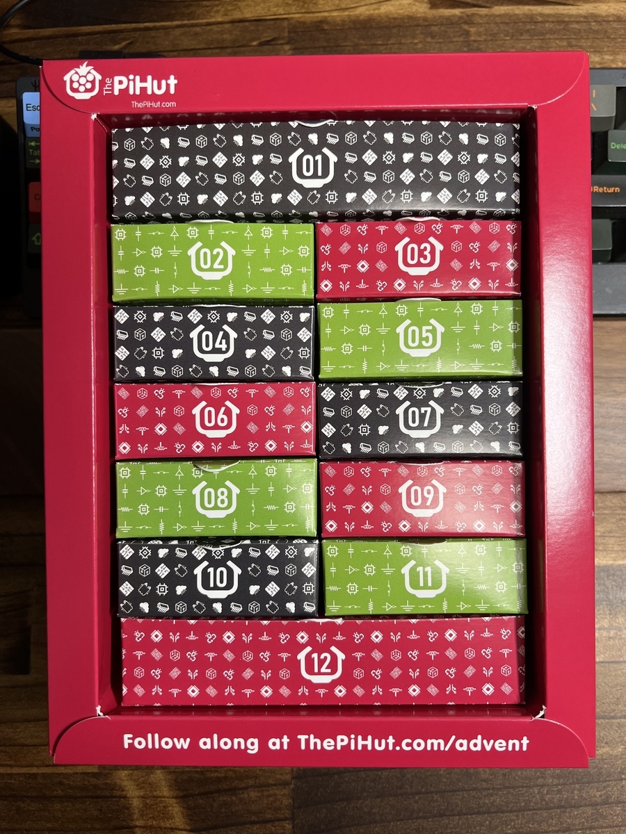 The Pi HutのMaker Advent Calendarを買ってみた。 _・）Keep Smiling
