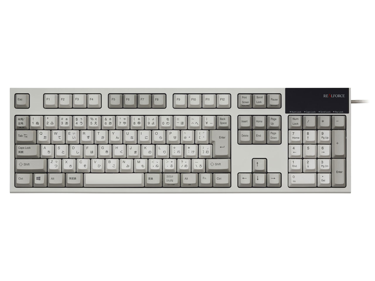 f:id:tsukasamochi:20201101173435j:plain 東プレ REALFORCE R2-JPV-IV