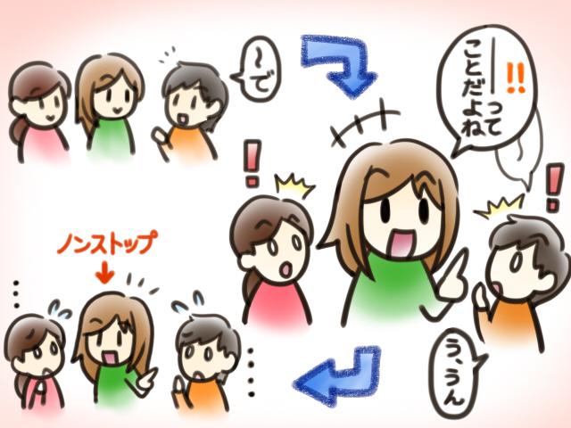 ADHD イラスト おしゃべり