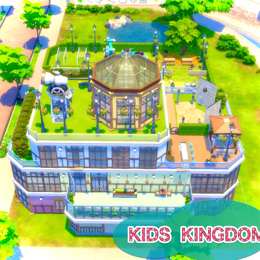 建築】子供のスキル上げ公園（屋内）【名前：KIDS KINGDOM タイプ