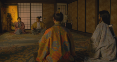 松平元康を寝返らせるために密かに会合する織田信長・帰蝶と水野信元・於大の方