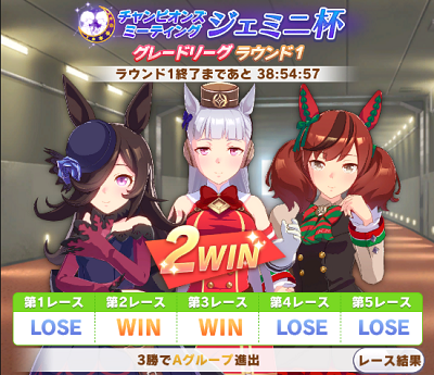 ジェミニ杯ラウンド1のチャレンジ2回目