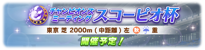 11月下旬のチャンピオンズミーティング・スコーピオン杯は東京芝2000天皇賞（秋）がモデル