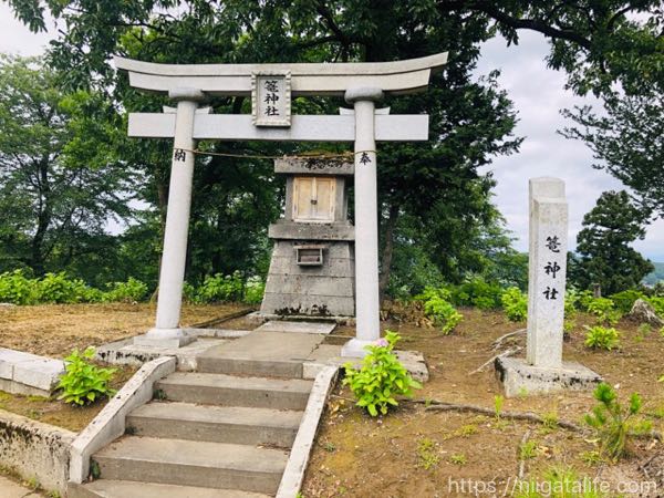 紫陽花と見附一望の「水道山公園」