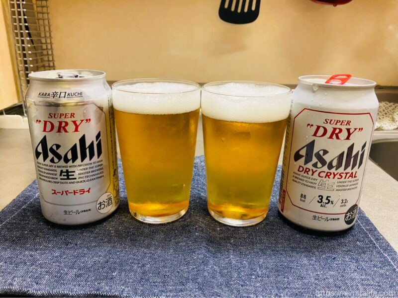 スーパードライで酒を覚えた私がクリスタルはどう違うのか飲み比べてみた