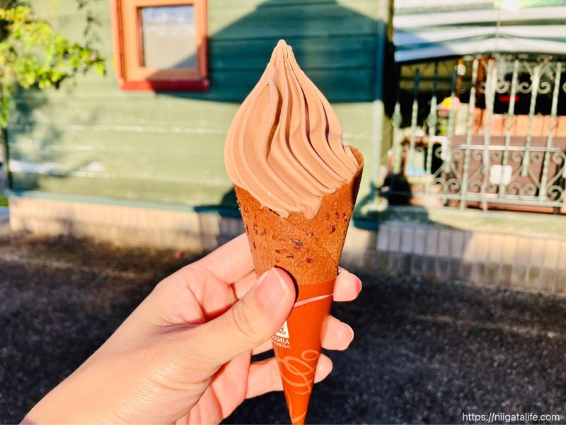 11月の丘陵公園のローズカフェでクレミアザショコラと雪室珈琲を