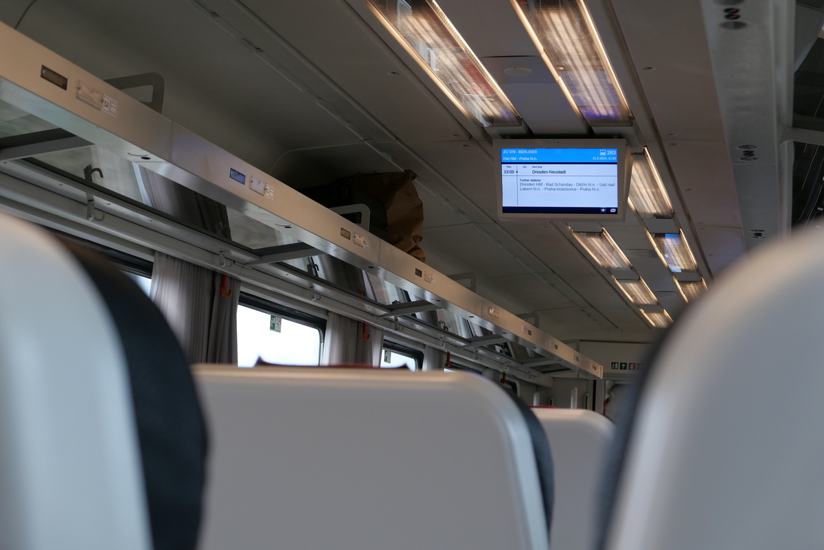 鉄道乗車記】 2024/2/21 EuroCity379号で ベルリン→プラハ