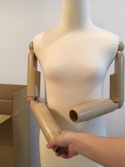 日本製 送料無料 和装マネキン可動腕和装トルソー ボディ ベージュ(くるみヘッド） : 雅和装 ボディ 腕付き 和装用 トルソー マネキン