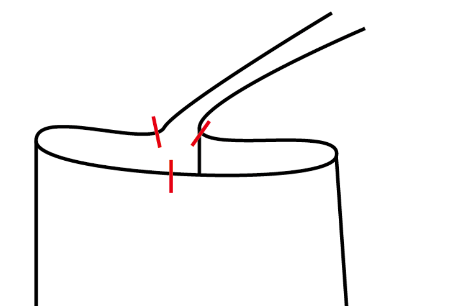 底のマチになる部分