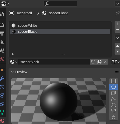 Blenderでマテリアルを設定している様子