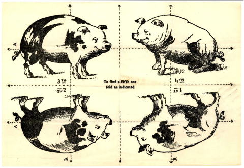 第二次世界大戦時の米軍伝単 4種類 第二次世界大戦時の米軍伝単 4種類