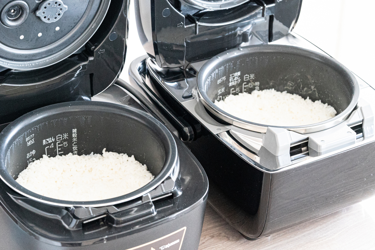 象印の炎舞炊き「NW-LA10」と「NW-PS10」のご飯を実際に食べ比べして