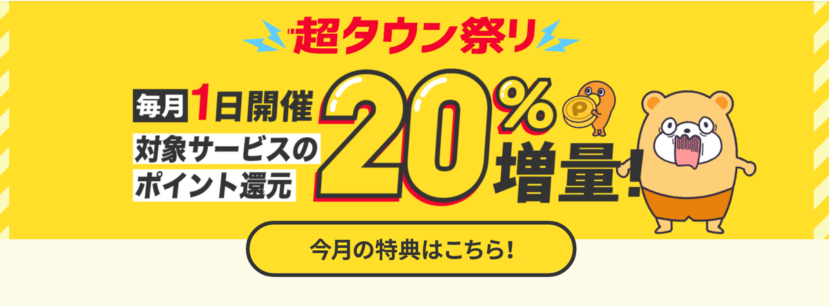超タウン祭りがポイントタウンで毎月１日に開催中 今月は１０人に１人amazonギフト券交換ポイント全額還元も お小遣いサイトの危険性をチェック 初心者のリスク