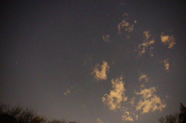 2013/12/12　夏の大三角とISS（国際宇宙ステーション）