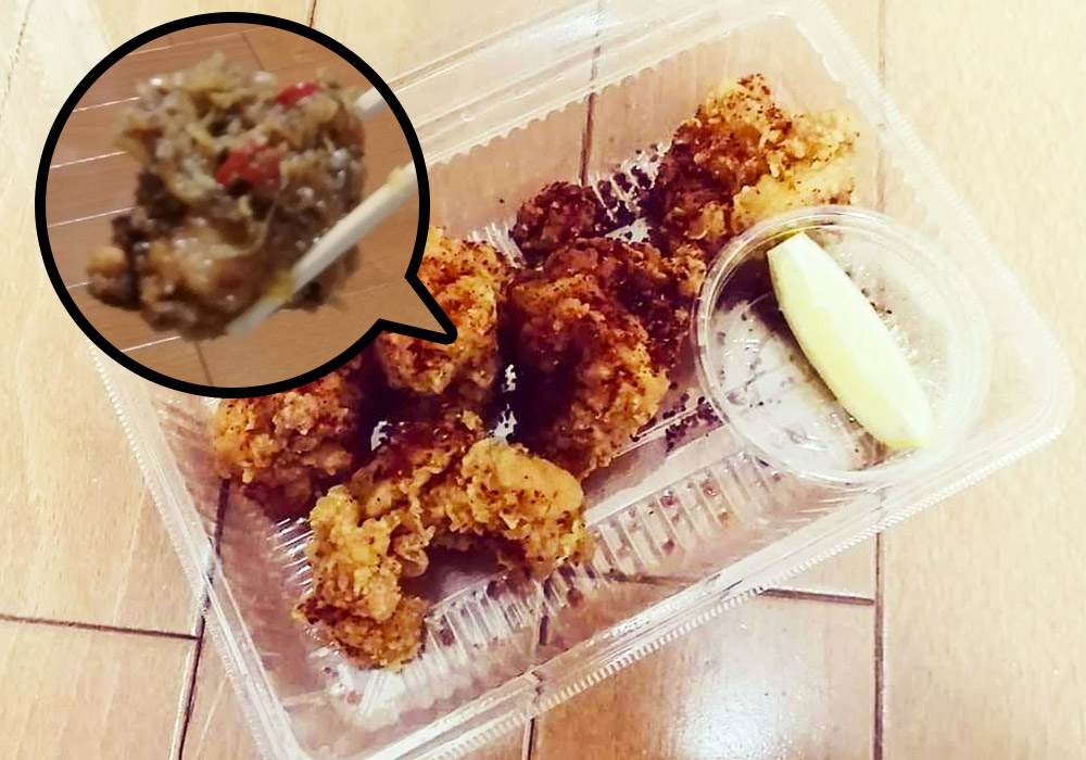 白木屋の若鶏の唐揚げ　ブラックは食べるオリーブオイルとの相性が抜群！